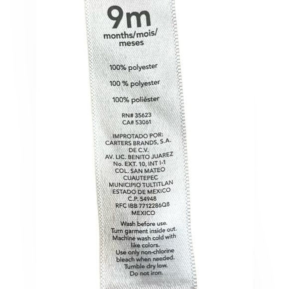 Carter’s Pink Fleece Sleeper (9m) - Picture 5 of 7